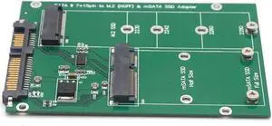mSATA SATA adapter M.2 ngff m2 adapter 2.5 SATA converter for mSATA + M.2 NGFF SSD Card