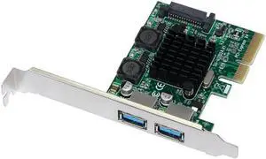 3.1 PCI Express Card 2-Ports Superspeed USB 3.1 10Gbps Raiser Adapter PCIE PCI-E 3.0 X4 ASMedia ASM3142 Chipset for Desktop