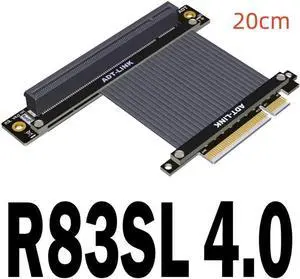 PCIe 4.0 Riser Cable 4.0 X8 X16 PCI Express Riser Extender Riser Cable for Vertical Mount