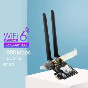 WIFI 6 1800Mbps Bluetooth5.2 Dual Band 2.4G/5GHz 802.11AX WiFi Card Network Adapter PCI-E Wireless Card
