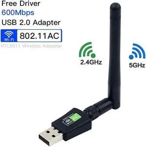 Free Driver Dual band 600Mbps USB Wifi Adapter Wireless Antenna USB Ethernet PC Wi-Fi Adapter Lan Wifi Dongle AC Wifi Receiver