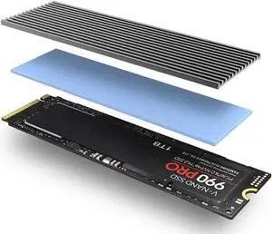M.2 SSD Heatsink, Aluminum PS5 Radiator Solid State Drives Cooler Silicone Thermal Pad For NVME NGFF M2 2280 PCI-E SSD