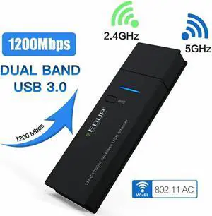 USB WIFI Adapter 1200Mbps Wireless AC Network Card USB3.0 Dual Band 2.4G/5.8G Wifi Receiver Dongle 802.11AC For Laptop PC