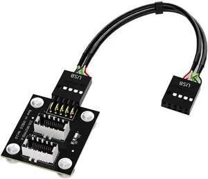 Dual USB 3.1 Front Panel Socket Key-A Type-E to USB 2.0 9Pin Mainboard Header Male Cable Extension Adapter with Magnetic Pad Dual USB 3.1 Front Panel Socket Key-A Type-E to USB 2.0 9Pin Mainboard Header Male Cable Extension Adapter with Magnetic Pad