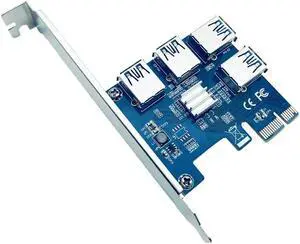 PCI-E PCI Express Riser Card 1x to 16x 1 to 4 USB 3.0 Slot Multiplier Hub Adapter For Bitcoin Mining Miner Antminer BTC Riser