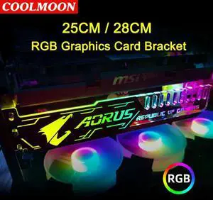 RGB LED Light Graphics Card Bracket 25cm/28cm 5V Small 4PIN GPU Support VGA Holder for Computer Chassis PC Accessories