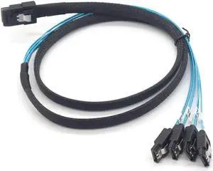 SAS SATA Cable Mini-SAS SFF-8087 to 4 SATA Cable Mini SAS 4i SFF8087 36P To 4 SATA 7P Cable