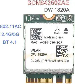 DW1820A BCM94350ZAE BCM94356ZE 802.11ac BT4.1 867Mbps wifi Adapter BCM94350 M.2 NGFF WiFi Wireless Card better than BCM94352Z