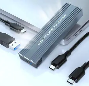 M.2 to USB 3.1 SSD Case Dual Protocol M.2 NVME PCIe NGFF SATA M2 SSD Adapter for 2230 2242 2260 2280 NVMe/SATA M.2 SSD RTL9210B