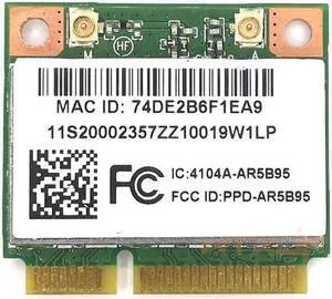 Atheros AR5B95 AR9285 9285 802.11B/G/N 150Mbps Half Mini PCI-E WiFi Wireless Card For V460 G460 B560 Z460 Z560 Y460 Z380 Z385