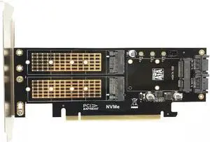 Riser Card M2 NVMe SSD NGFF to PCIE 3.0 X16 Adapter for Chia Mining Support M Key NVME SSD B Key M.2 SATA SSD mSATA 3in1 Adapter Riser Card M2 NVMe SSD NGFF to PCIE 3.0 X16 Adapter for Chia Mining Support M Key NVME SSD B Key M.2 SATA SSD mSATA 3in1 Adapter