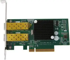 PCI Express FCoE Intel 82599 PCIe x8 10 Gigabit Ethernet Network Optical Lan Card Dual SFP Port Adapter Converter TXA037
