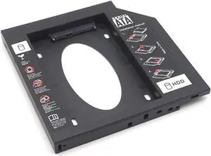 Plastic Second 2nd HDD Caddy 12.7mm SATA 3.0 Optibay 2.5'' SSD DVD Hard Disk Driver Case CD-ROM Adapter Box Enclosure