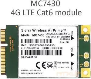 MC7430 4G Module FDD-TDD LTE CAT6 HSPA+ GNSS WWAN Card USB 3.0 MBIM interface PCIe mini 4G Card