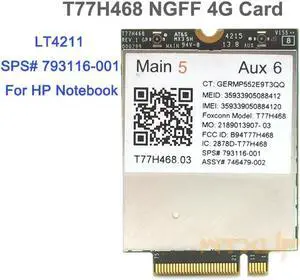 4G Module T77H468 GOBI5000 LTE FDD HSPA+WWAN Card SPS:793116-001 for HP LT4211 Elitebook 740 750 820 840 850 G2/810 G3
