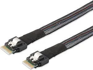 Slim SAS 38P SFF-8654 to SFF-8654 / MINI SAS 38P SFF-8654 to SFF-8643 12Gbps Server Hard Drive HDD Data Transmission Cable