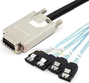 SFF-8470 infiniband SAS Host to 4 SATA Hard Disk Target Fanout Cable 1 m