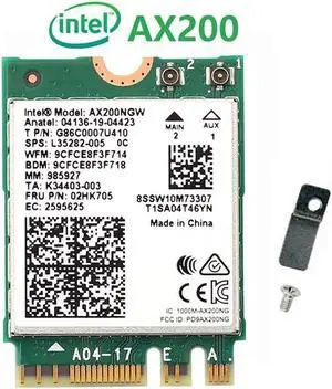 WiFi 6 Dual Band 3000Mbps Wireless Card For Intel AX200 M.2 Bluetooth 5.2 2.4G/5Ghz 802.11ac/ax AX200NGW Wi-fi Adapter Antenna