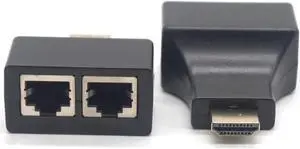 2Pcs/Set HDMI To Dual RJ45 Female CAT5E CAT6 UTP LAN Ethernet 1080P HDMI Extender Converter Adapter For HDTV HDPC PS3 STB