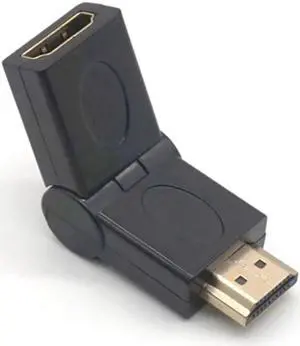 HDMI Male to HDMI Female Cable Adapter Converter Right Angle 180 Degrees Rotate Extender for 3D 1080P HDTV XBOX PS3 DVD