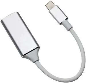 USB C Type C To HDMI-compatible VGA Hub Adapter 4K USB3.1 Audio Video Converter Silver