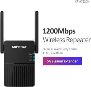 AC1200 Dual Band 2.4+5.8GhzWireless WiFi Repeater 1200Mbps Signal Booster WiFi Amplifier 802.11AC Access Point