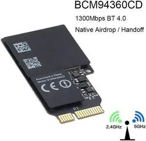 1750Mbps Dual Band WiFi Bluetooth Card 2.4GHz/5GHz BT 4.0 Broadcom BCM94360CD Wireless Module For Apple Hackintosh Mac OS