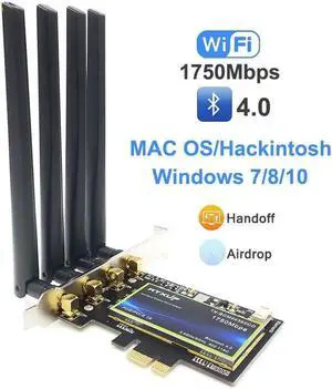BCM94360CD 1750M Dual Band 802.11ac Desktop PCIe Wifi Card Wireless Adapter Bluetooth 4.0 BCM94360 For MacOS Hackintosh Windows