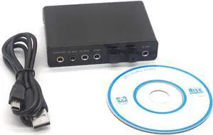 Professional USB Sound Card 6 Channel 5.1 Optical External Audio Card Converter CM6206 Chipset for Laptop Desktop