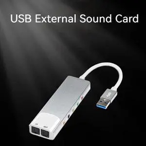 External Audio Converter Aluminium Alloy USB Audio Adapter 7.1 5.1 Channel External Audio Card SPDIF Optical for Laptop Desktop Sound Blaster AE-9