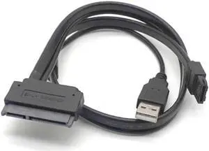 eSATA USB Cable Hard Drive Disk SATA 22pin to eSATA Data USB Powered Cable Adapter for 2.5" HDD