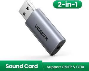 USB Sound Card Audio Interface USB Sound Card for Laptop PC PS4 Earphone Microphone Audio Card USB External Sound Card