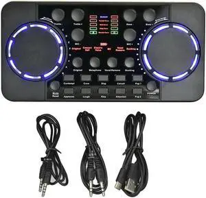 V300 PRO Sound Card 10 Sound Effects Bluetooth Noise Reduction mixers Headset mic Voice Control for Phone PC