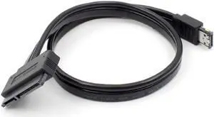 Dual Power eSATA USB 12V 5V Combo to 22Pin SATA USB Hard Disk Cable 22Pin SATA is (7pin+15Pin) Power Over eSATA connector