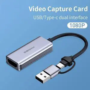 HDMI-compatible to USB 3.0 Type-c Video Capture Card Dual interface Video Game Grabber Record for PS5 Switch Live Camera