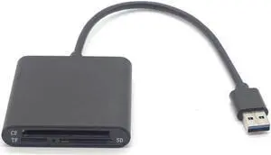 Portable Micro USB 3.0 OTG 3-slot High Speed CF SD Micro SD TF Card Reader For PC Android Phone