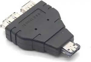 Power ESATA to USB + ESATA Data Transfer Combo Male to USB Interface 2.0 eSATA Female Adapter