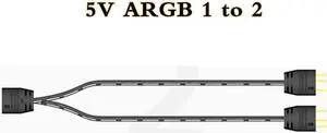 AR-1 RGB Controller Cable 5V 3 Pin 3pin to SATA ARGB Mini Controller HUB Adapter for PC Fan Cooling Fan Light Strip