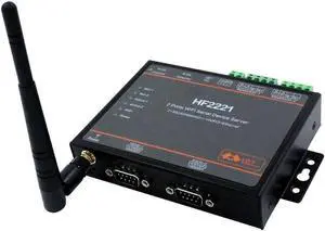 Industrial Modbus 2Ports Serial Server RS232/RS485/RS422 to WiFi Ethernet Device Converter Connector Unit