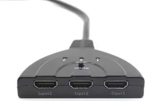 3 Port HDMI Splitter Adapter Cable 1080P HDMI Switcher HDMI Switch 3 in 1 out Port Switch Hub for HDTV Xbox PS3 PS4
