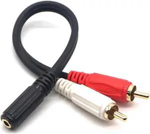 RCA Cable Stereo Audio Video Adapter 3.5mm Cable Double Female Jack To 2RCA Male Socket 3.5 Y Plug Converter