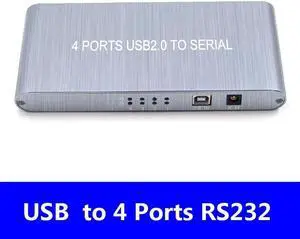 4 Port USB2.0 to Serial RS232 DB9 Splitter 4 com to usb2.0 RS-232 cable