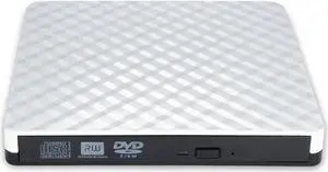 USB 3.0 External DVD RW CD Writer Drive Burner Reader Player Optical Drive External Slim Disk Reader For PC Laptop Desktop White