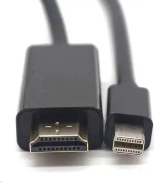 Thunderbolt Display Mini DP Display Port to HDMI Cable Male to Male Adapter for Macbook Pro Air Projector Camera TV 1.8m(6 ft)