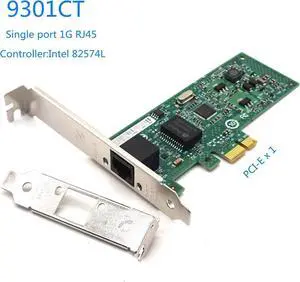 9301CT PCI-E X1 10/100/1000M RJ45 Gigabit Ethernet Network Card Server Adapter Nic EXPI9301CT Controller intel 82574
