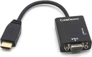 DVI Male to VGA Female Adapter Full HD 1080P DVI-D to VGA Adapter 24+1 25Pin to 15Pin Cable Converter for PC Computer