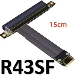 32G/bps PCI-e 16x To M2 M.2 NGFF NVMe Key-M 2230 2242 2260 2280 Riser Card Gen3.0 Cable PCIe x16 Extender with Sata Power Cable