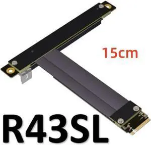 32G/bps PCI-e 16x To M2 M.2 NGFF NVMe Key-M 2230 2242 2260 2280 Riser Card Gen3.0 Cable PCIe x16 Extender with Sata Power Cable
