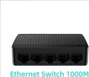 Gigabit Ports High-speed Network 5-Port Ethernet Switch 1000Mbps Fast Lan Hub Full/Half Duplex Plug and Play