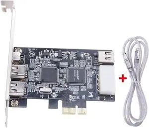4 Ports 1394A Expansion Card PCI-E 1X to IEEE 1394 DV Video Adapter 1x 4Pin 3x 6Pin 1394 Controller Firewire Card for Desktop PC